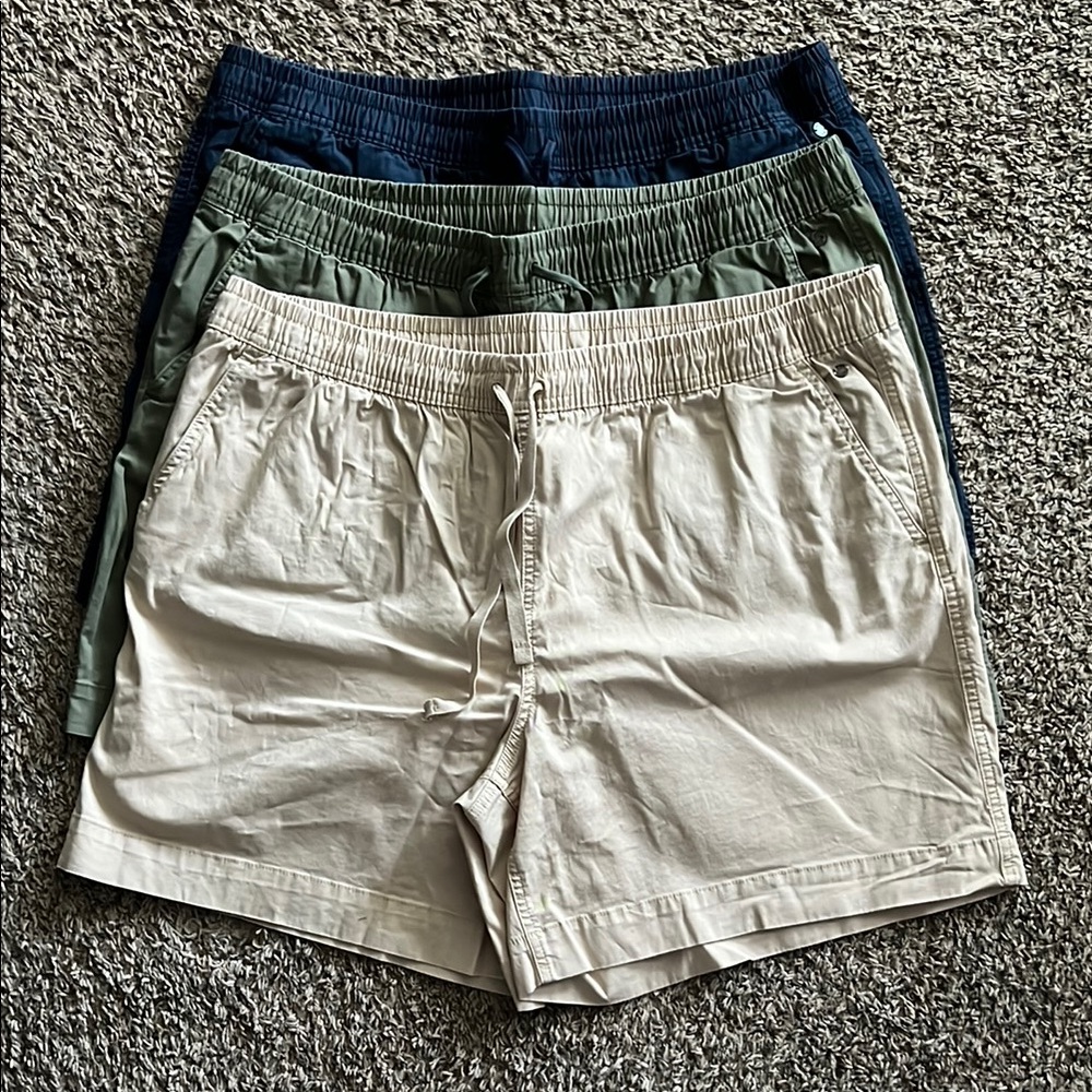 Women’s LL Bean Shorts Lot of 3 Pairs - Beige, Green, and Navy